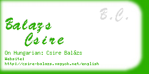 balazs csire business card